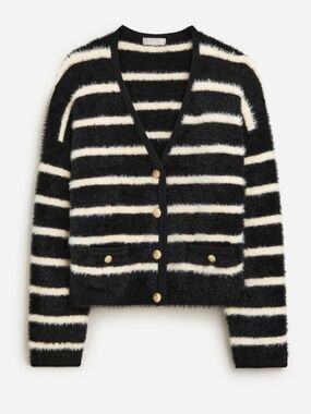 NWT J. Crew Sweater Lady jacket in Striped Brushed Yarn, Size S